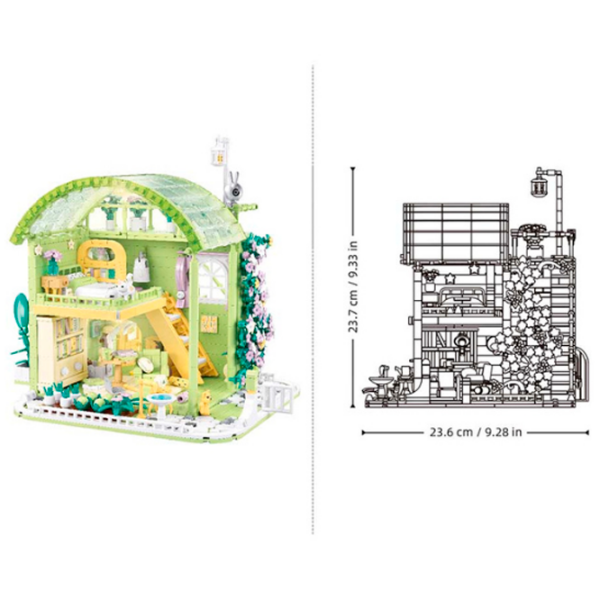 Constructor Sluban The spring cottage Green Numărul de piese 1416, 12+ photo 5