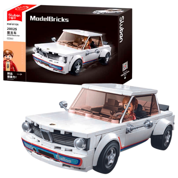 Constructor Sluban Classic car White Numărul de piese 277, 6+ photo 1