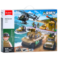 Constructor Sluban Military vehicles Khaki Numărul de piese 744, 6+