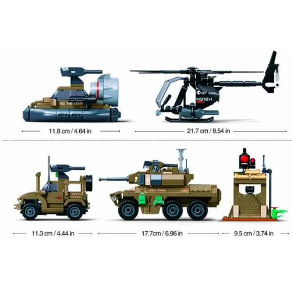 Constructor Sluban Military vehicles Khaki Numărul de piese 744, 6+ photo 4