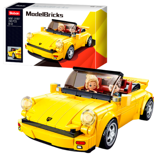 Constructor Sluban German Sports Car Yellow Numărul de piese 254, 6+ photo 3