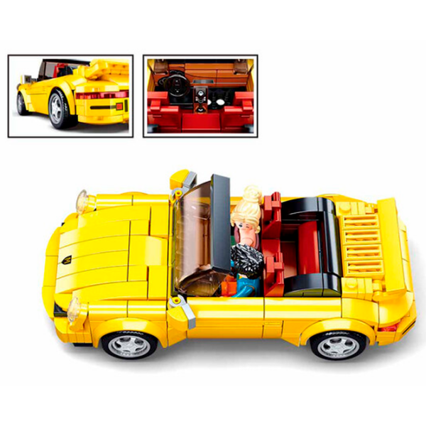 Constructor Sluban German Sports Car Yellow Numărul de piese 254, 6+ photo 4