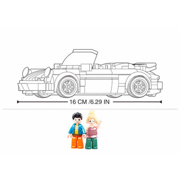 Constructor Sluban German Sports Car Yellow Numărul de piese 254, 6+ photo 6