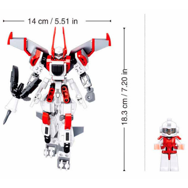 Constructor Sluban Jet Fighter White Numărul de piese 234, 6+ photo 6