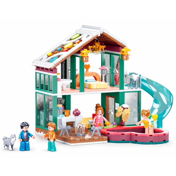 Constructor Sluban Holiday home Pink Numărul de piese 439, 6+ photo 3