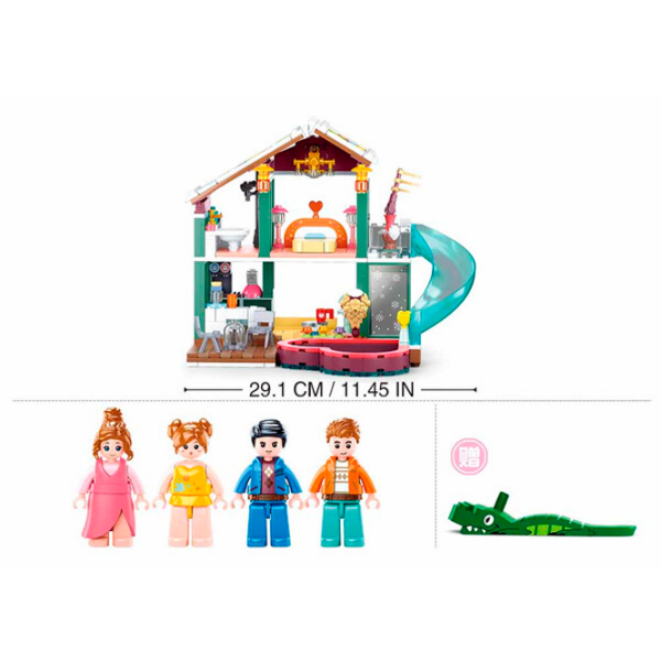 Constructor Sluban Holiday home Pink Numărul de piese 439, 6+ photo 4