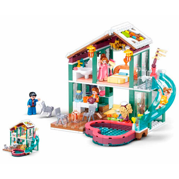 Constructor Sluban Holiday home Pink Numărul de piese 439, 6+ photo 5