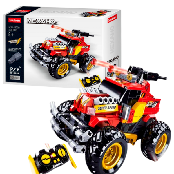 Constructor cu telecomandă Sluban SUV Red Numărul de piese 265, 8+ photo 1