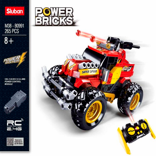 Constructor cu telecomandă Sluban SUV Red Numărul de piese 265, 8+ photo 3