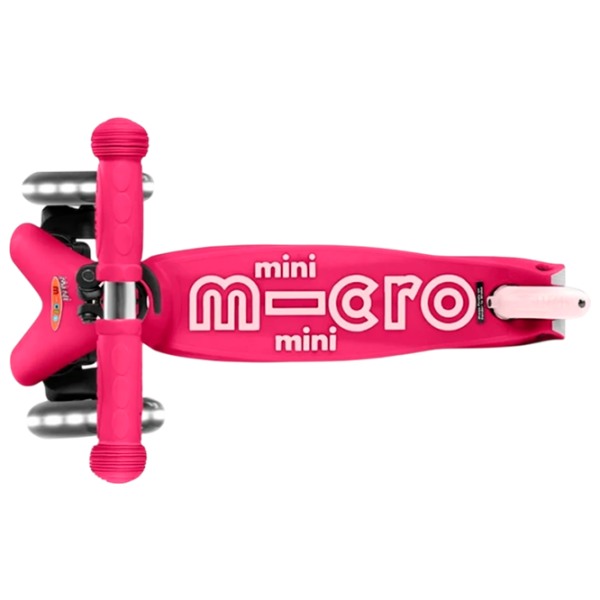 Детский трёхколёсный самокат Micro Mini 3in1 Deluxe Plus LED (MMD146) Розовый 1 год, 50 кг, Полиуретановые photo 4