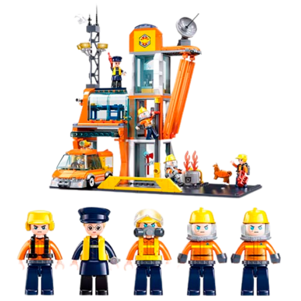 Constructor Sluban Fire Station Orange Numărul de piese 407, 6+ photo 5