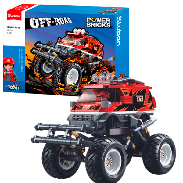 Constructor Sluban Monster Truck Red Numărul de piese 261, 6+ photo 2
