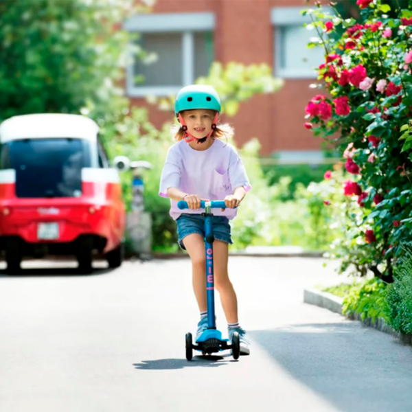 Trotinetă pentru copii cu două roți Micro Smart (MMD127) Aqua 2 ani, 50 kg, Din PU photo 6
