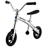 Bicicletă fără pedale Micro G-Bike Chopper Silver Black  / Pentru copii