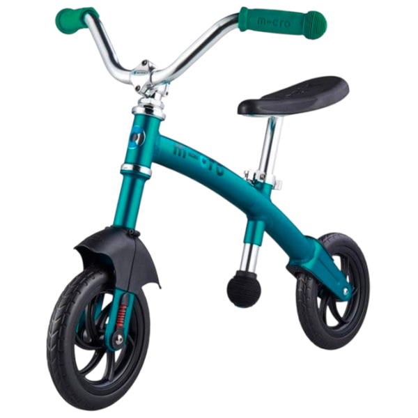 Bicicletă fără pedale Micro G-Bike Chopper Deluxe 7.8" Aqua Black  / Pentru copii photo 1