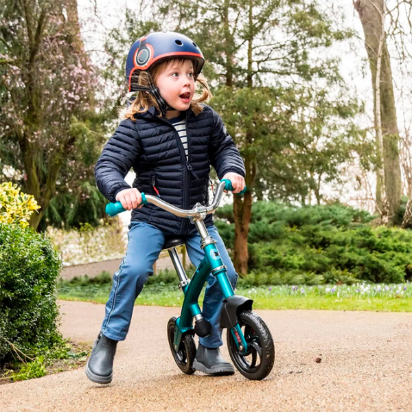 Bicicletă fără pedale Micro G-Bike Chopper Deluxe 7.8" Aqua Black  / Pentru copii photo 6