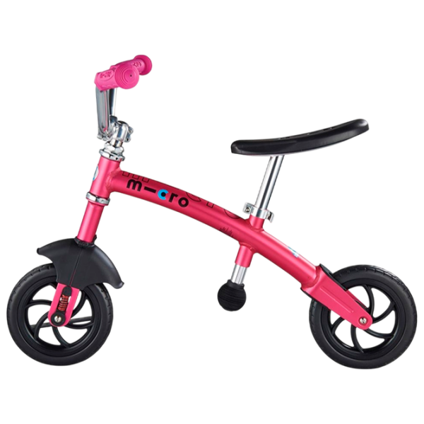 Bicicletă fără pedale Micro G-Bike Chopper Deluxe 7.8" Pink Black  / Pentru copii photo 2