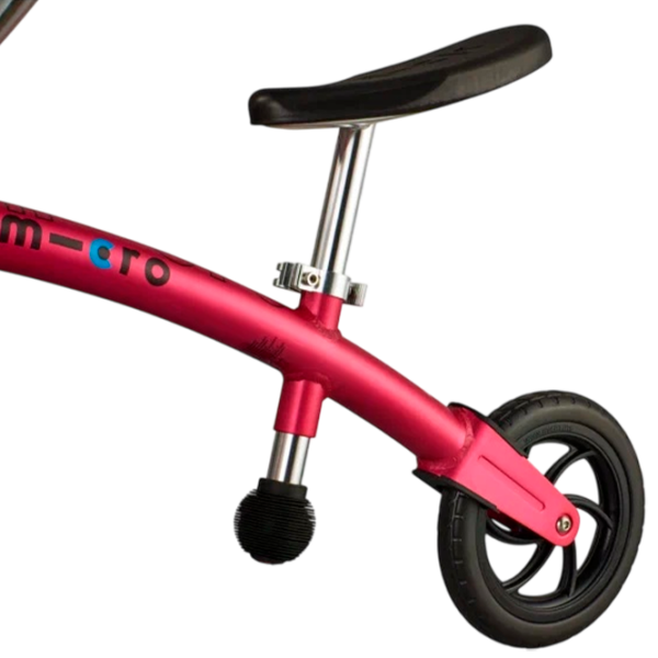 Bicicletă fără pedale Micro G-Bike Chopper Deluxe 7.8" Pink Black  / Pentru copii photo 5