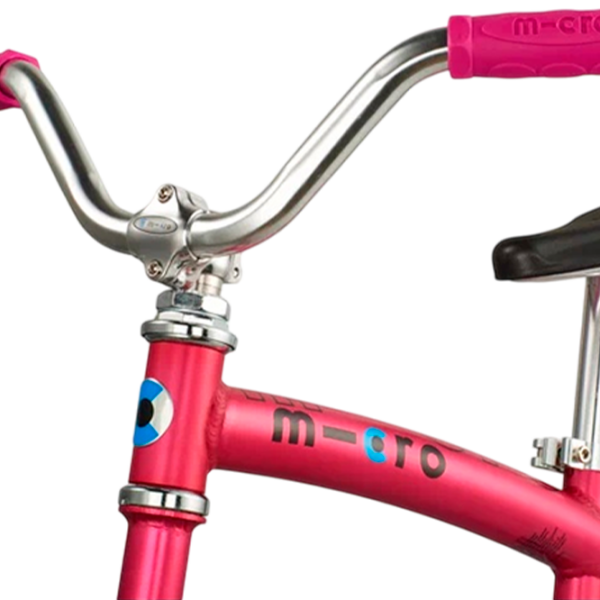 Bicicletă fără pedale Micro G-Bike Chopper Deluxe 7.8" Pink Black  / Pentru copii photo 6