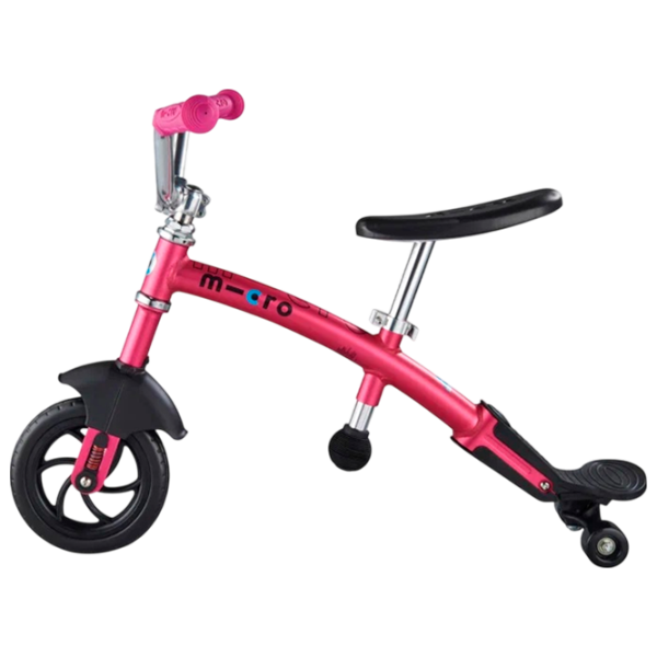 Bicicletă fără pedale Micro G-Bike Chopper Deluxe 7.8" Pink Black  / Pentru copii photo 8