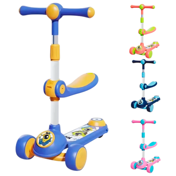 Trotinetă pentru copii cu trei roți Scooter BW638z (BW638z) Multicolor 3 ani, 50 kg,  photo 1