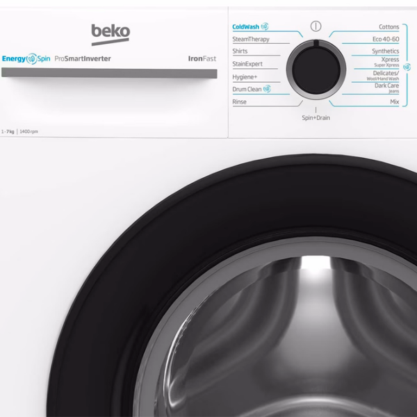 Mașină de spălat Beko BM3WFSU47415WB White 7 kg, 1400 rpm, A photo 6