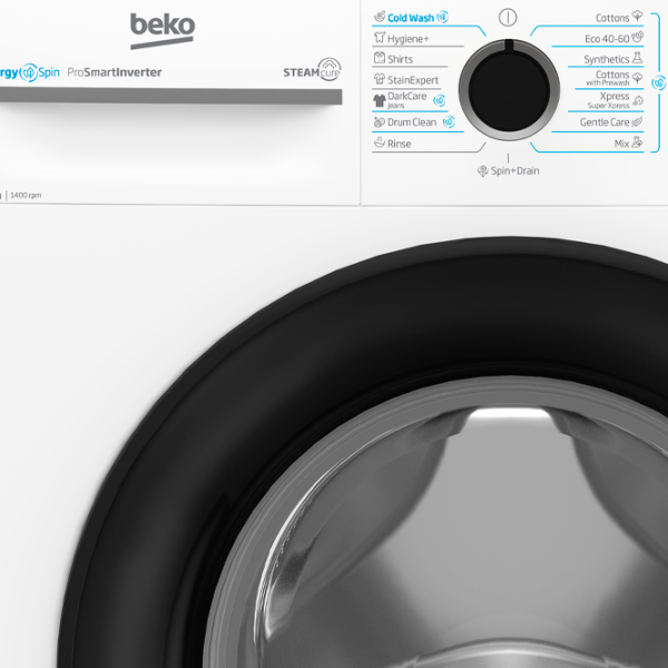 Стиральная машина Beko BM3WFSU47415WB Белый 8 кг, 1400 об/мин, A photo 4