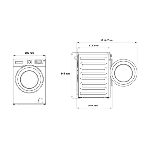 Стиральная машина Beko BM3WFSU47415WB Белый 8 кг, 1400 об/мин, A photo 10