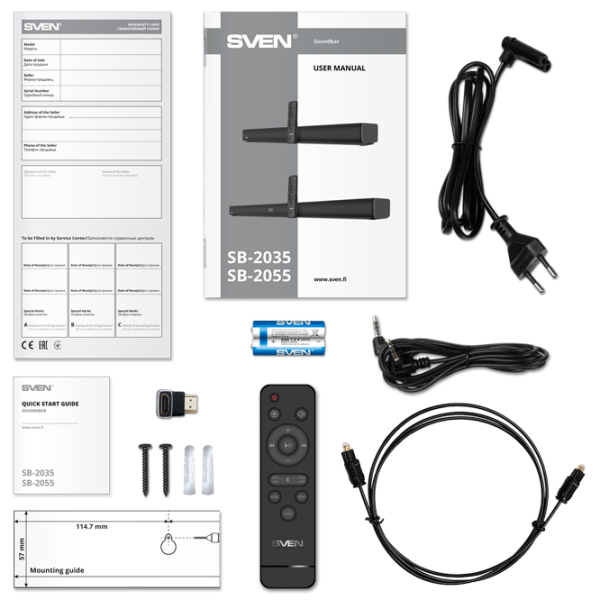 Soundbar Sven 2.0 SB-2055 Black 80 W photo 11