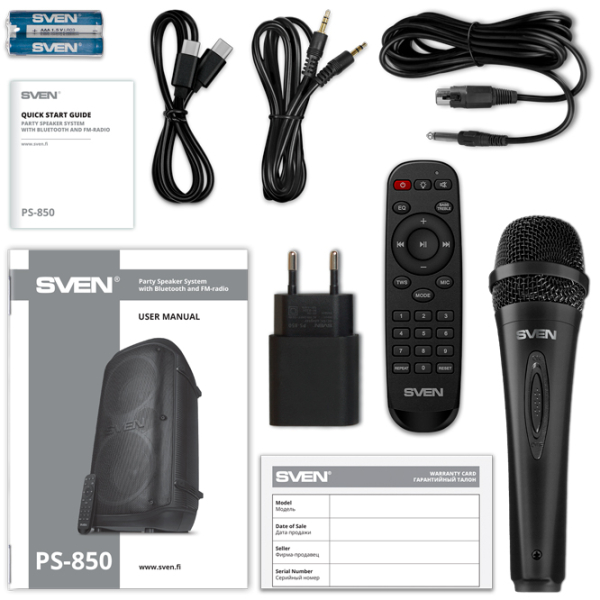 Boxă pentru Party Sven PS-850 Black 100 W photo 14