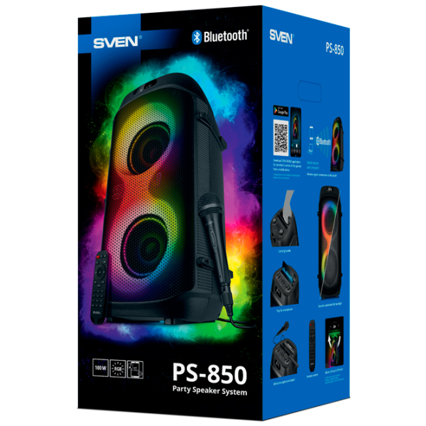 Boxă pentru Party Sven PS-850 Black 100 W photo 15