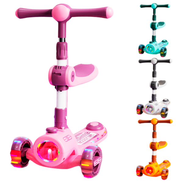 Trotinetă pentru copii cu trei roți Scooter BW2023z (BW2023z) Multicolor 3 ani, 50 kg, Din PU photo 1