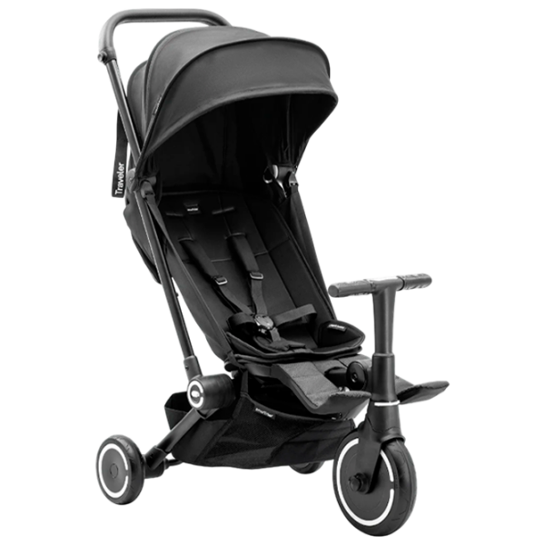 Детский трёхколёсный самокат SmarTrike Xtend Traveler 4in1 (6M-4Y) Черный 6 месяцев, 22 кг, Полиуретановые photo 1
