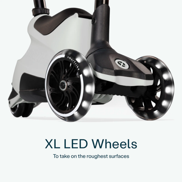 Детский трёхколёсный самокат SmarTrike Xtend Scooter Ride-on (12M-12Y) Серый 1 год, 50 кг, Полиуретановые photo 4