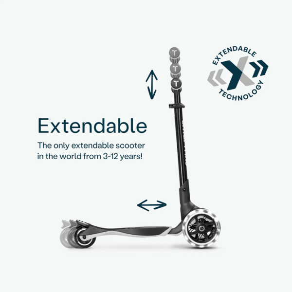 Детский трёхколёсный самокат SmarTrike Xtend Scooter Ride-on (12M-12Y) Серый 1 год, 50 кг, Полиуретановые photo 6