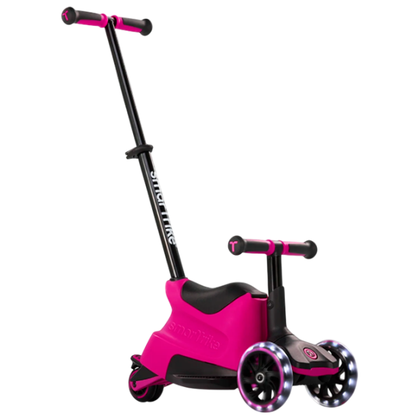 Детский трёхколёсный самокат SmarTrike Xtend Scooter Ride-on (12M-12Y) Розовый 1 год, 50 кг, Полиуретановые photo 1