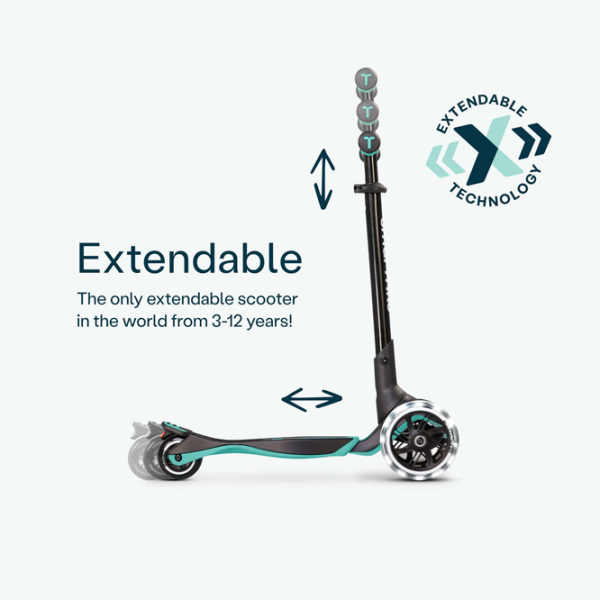 Детский трёхколёсный самокат SmarTrike Xtend Scooter Ride-on (12M-12Y) Зеленый 1 год, 50 кг, Полиуретановые photo 6