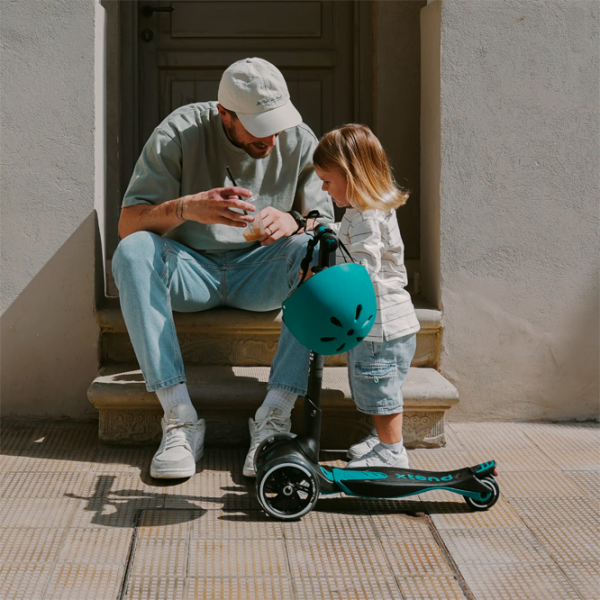 Детский трёхколёсный самокат SmarTrike Xtend Scooter Ride-on (12M-12Y) Бирюзовый 1 год, 50 кг, Полиуретановые photo 9