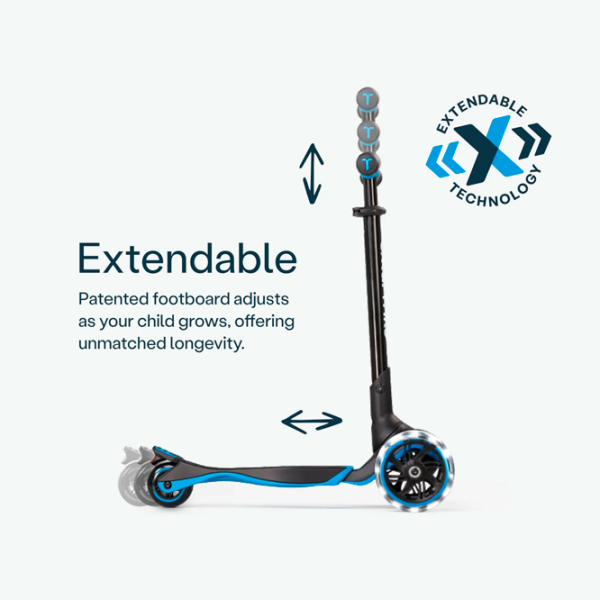 Детский трёхколёсный самокат SmarTrike Xtend Scooter (3Y-12Y) Синий 3 года, , Полиуретановые photo 4