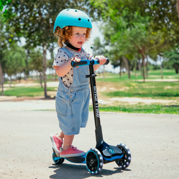 Детский трёхколёсный самокат SmarTrike Xtend Scooter (3Y-12Y) Синий 3 года, , Полиуретановые photo 6