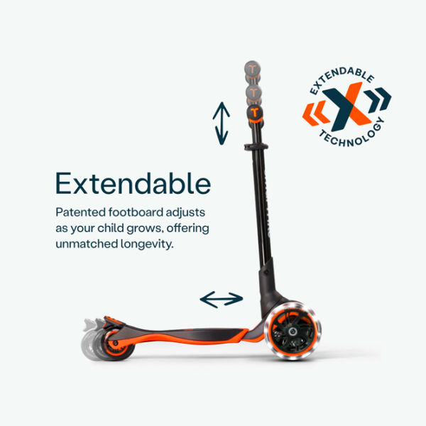 Детский трёхколёсный самокат SmarTrike Xtend Scooter (3Y-12Y) Оранжевый 3 года, , Полиуретановые photo 4