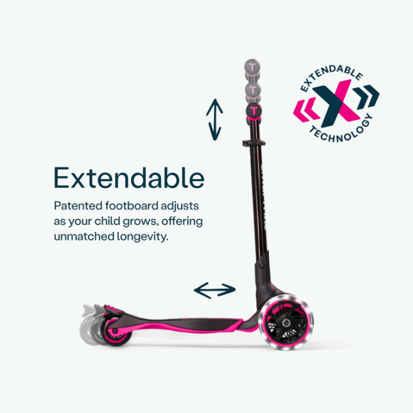 Trotinetă pentru copii cu trei roți SmarTrike Xtend Scooter (3Y-12Y) Pink 3 ani, , Din PU photo 4