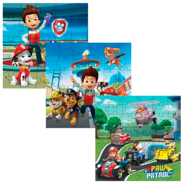 Puzzle DoDo 3in1 Paw Patrol (200578) Количество деталей: 115, Рекомендуемый возраст: 3+ photo 1