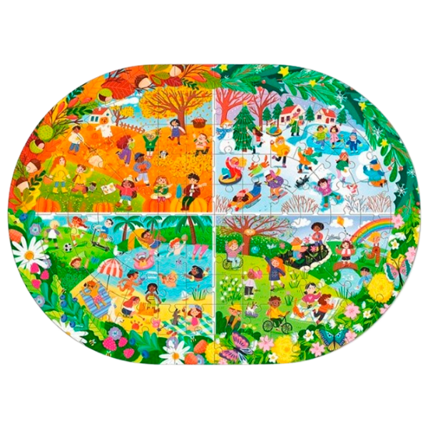 Puzzle DoDo All Year Round (300607) Количество деталей: 100, Рекомендуемый возраст: 5+ photo 1