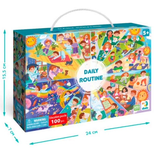 Puzzle DoDo Daily Routines (300619) Количество деталей: 100, Рекомендуемый возраст: 5+ photo 2