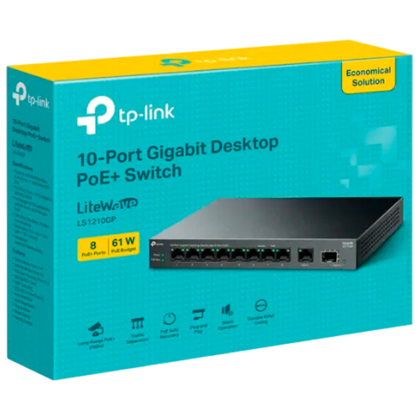 Switch TP-Link LS1210GP Black 20 Gbit/s photo 5