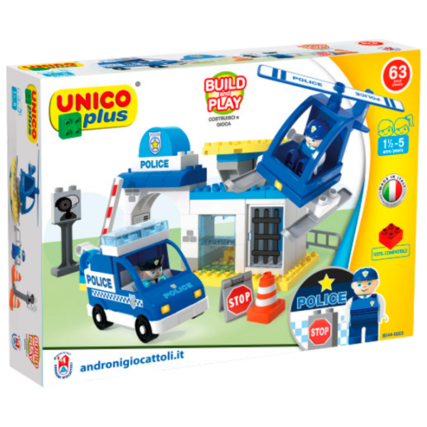 Constructor Androni Stazione Polizia Blue Numărul de piese 63 , 1.5+ photo 1