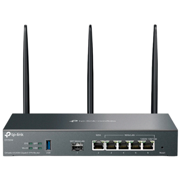 Wi-Fi Router TP-Link ER706W Black Versiune Wi-Fi: 802.11 ax photo 1