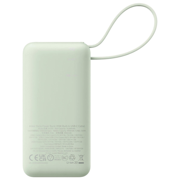 Power Bank 10000 мАч Anker Nano (30 Вт) Зеленый  photo 5