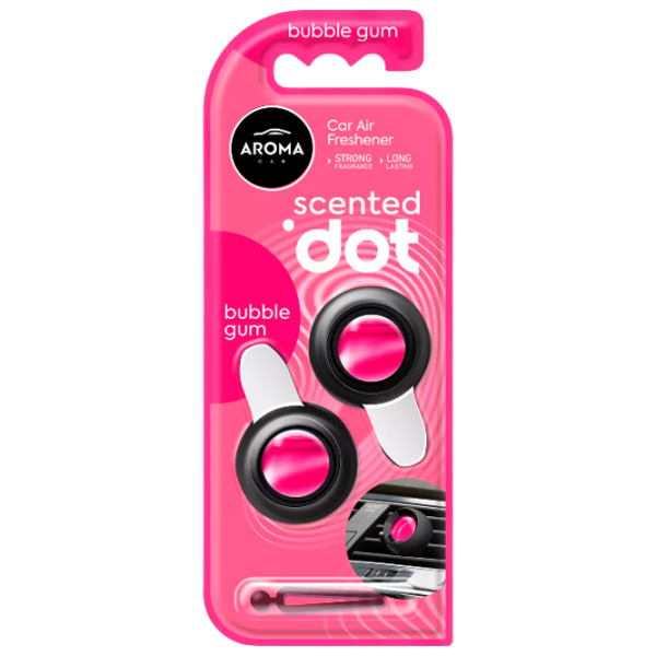 Ароматизатор для авто Aroma Car Membrana Double Dot Розовый Жвачка photo 1